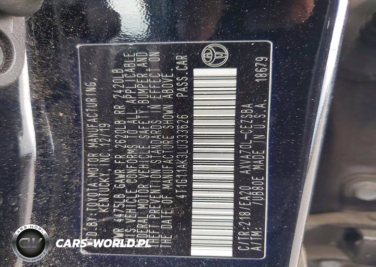 2020 Toyota Camry Se VIN:4T1G11AK3LU333626 - 12