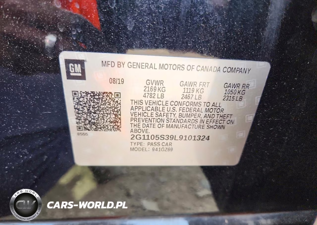 2020 Chevrolet Impala Premier VIN:2G1105S39L9101324 - 12