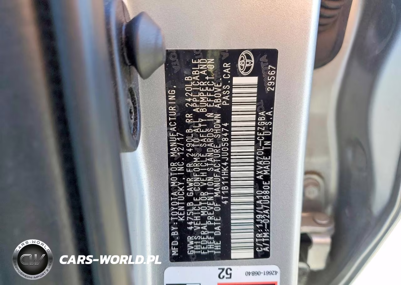 2018 Toyota Camry Xle VIN:4T1B11HK4JU058474 - 13