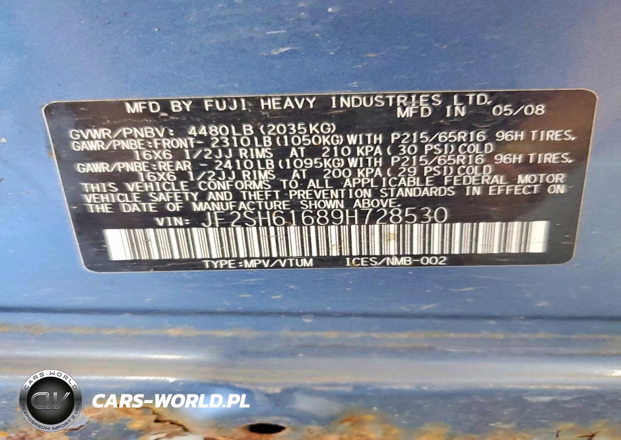 2009 Subaru Forester 2.5X VIN:JF2SH61689H728530 - 13