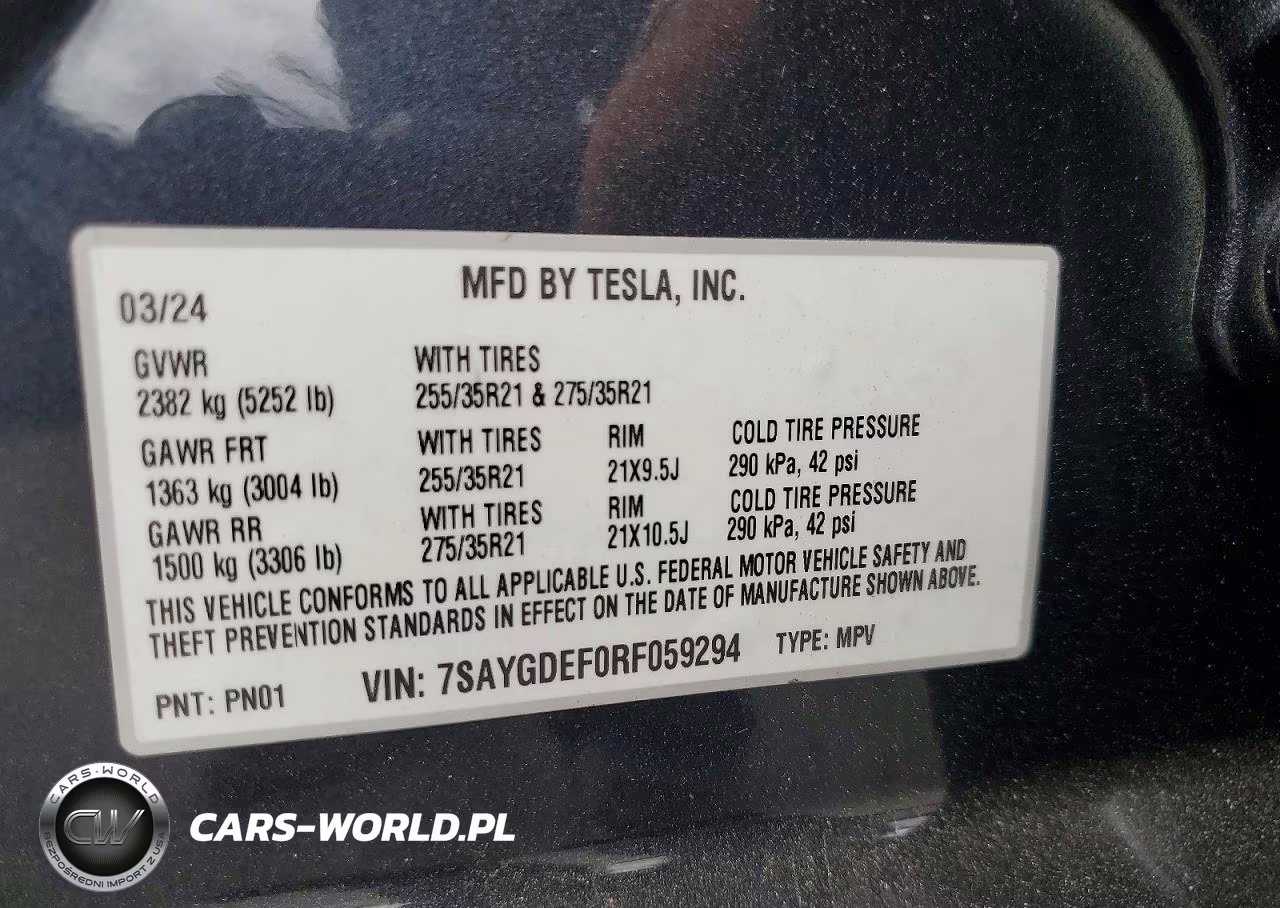 2024 Tesla Model Y VIN:7SAYGDEF0RF059294 - 13