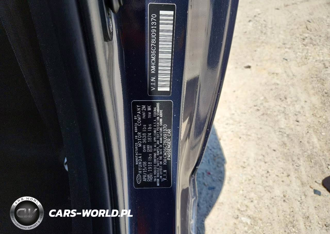 2008 Hyundai Accent Gs VIN:KMHCM36C78U091370 - 12