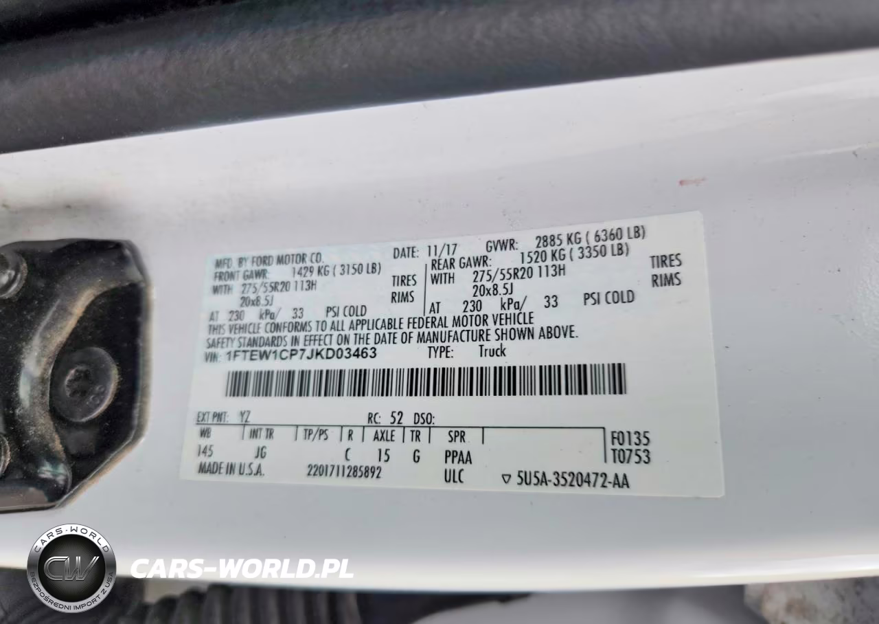 2018 Ford F150 Supercrew VIN:1FTEW1CP7JKD03463 - 12