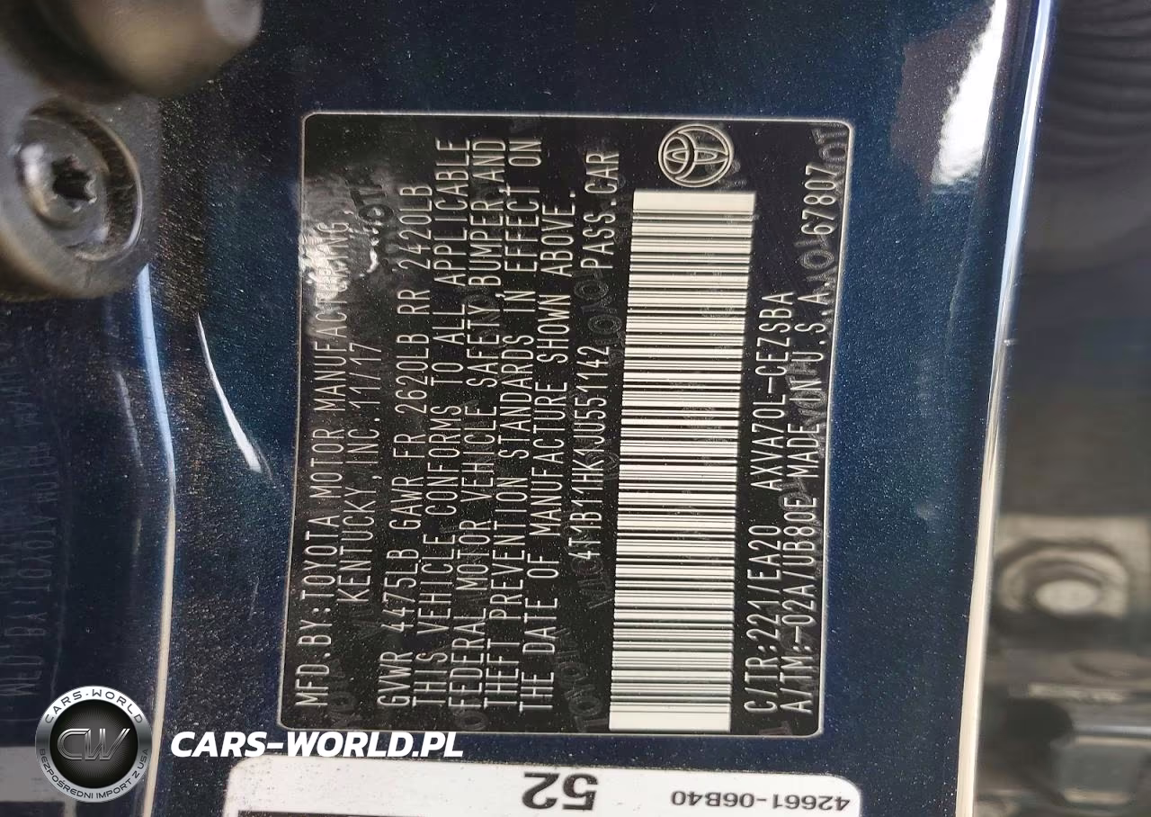 2018 Toyota Camry Se VIN:4T1B11HK1JU551142 - 13