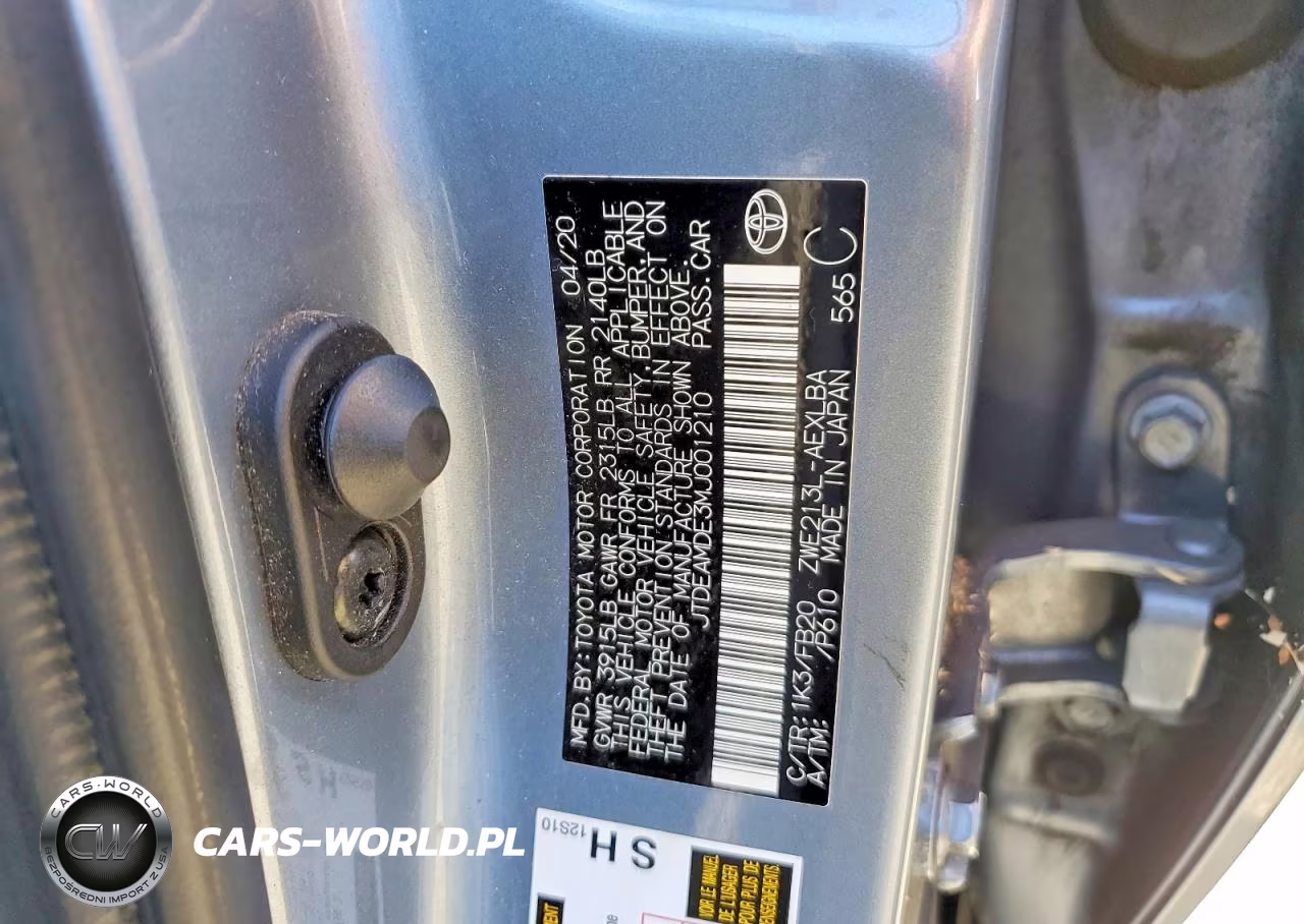2021 Toyota Corolla Le VIN:JTDEAMDE3MJ001210 - 12
