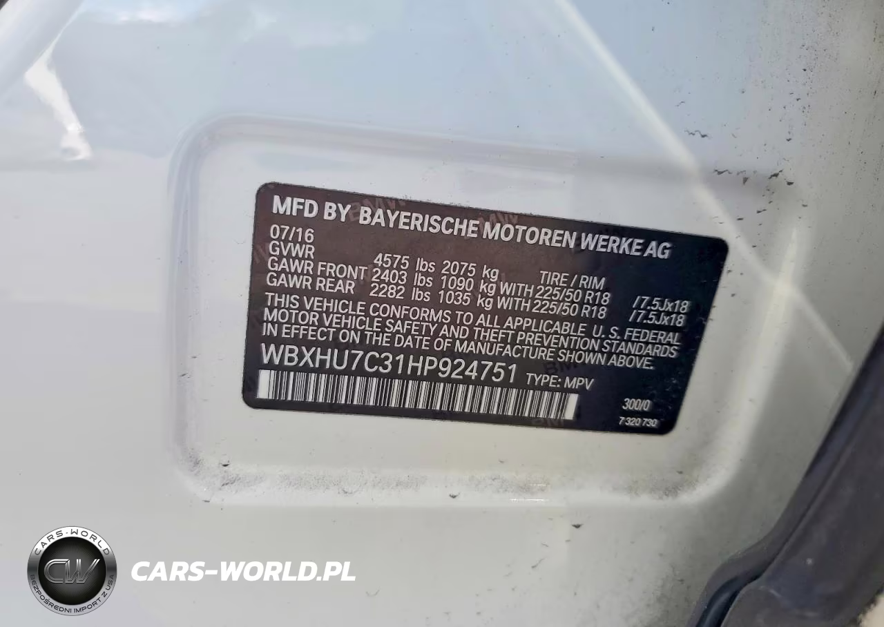 2017 BMW X1 Sdrive28I VIN:WBXHU7C31HP924751 - 12
