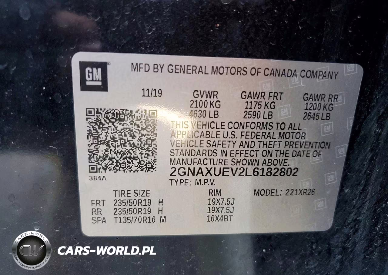 2020 Chevrolet Equinox Lt VIN:2GNAXUEV2L6182802 - 13