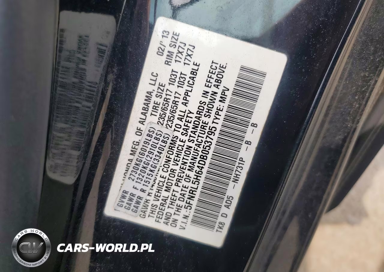 2013 Honda Odyssey Exl VIN:5FNRL5H64DB053795 - 13