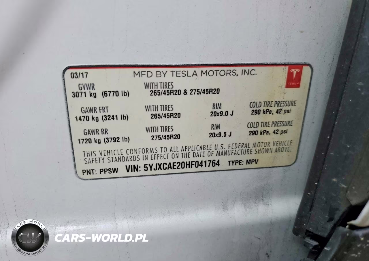 2017 Tesla Model X VIN:5YJXCAE20HF041764 - 13