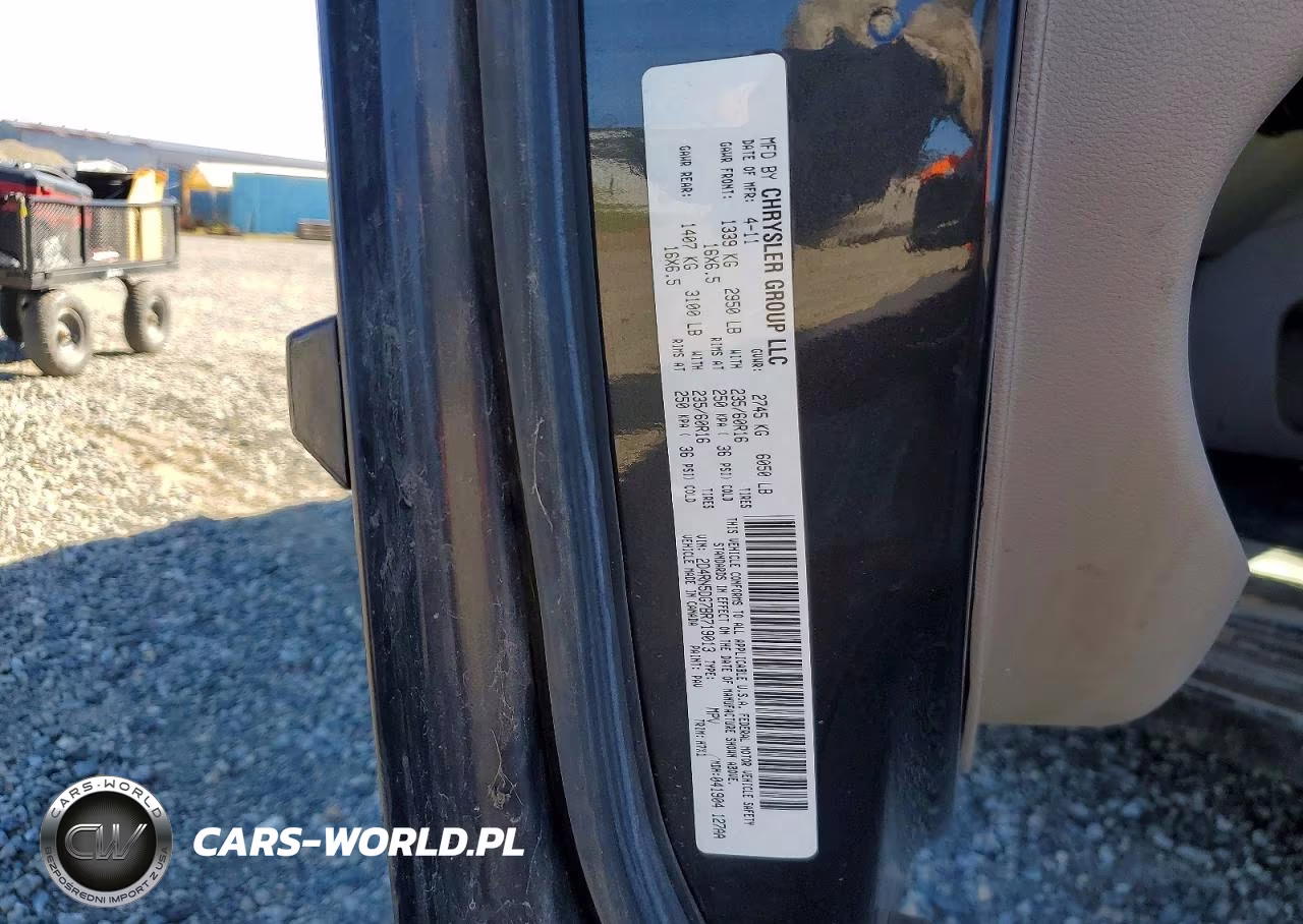 2011 Dodge Grand Caravan Crew VIN:2D4RN5DG7BR719013 - 13