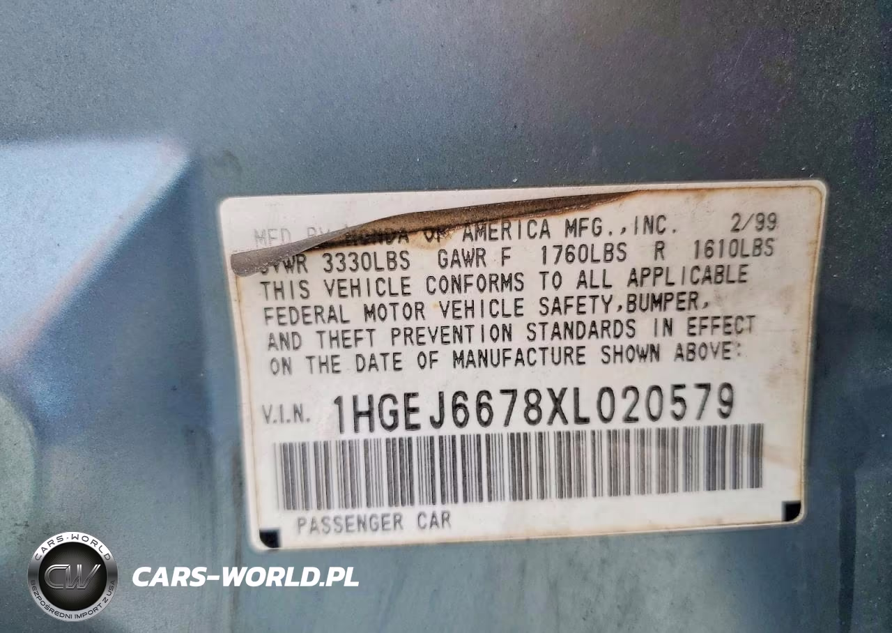 1999 Honda Civic Lx VIN:1HGEJ6678XL020579 - 12