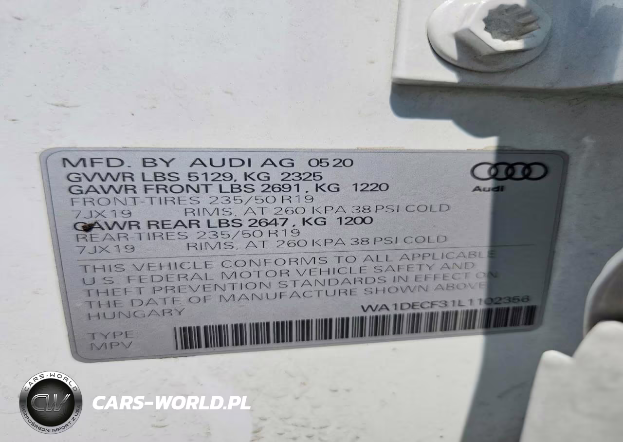 2020 Audi Q3 Premium S Line VIN:WA1DECF31L1102356 - 13