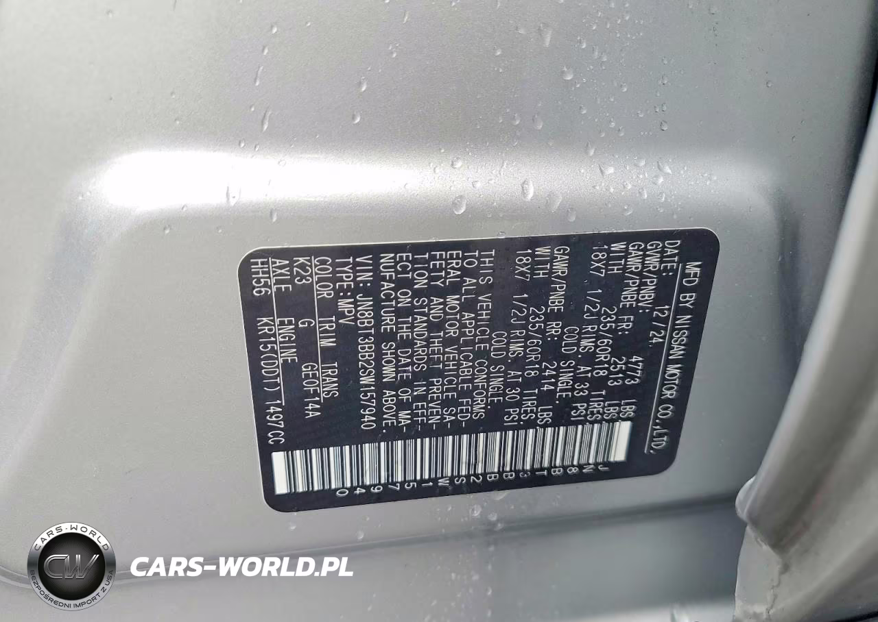 2025 Nissan Rogue Sv VIN:JN8BT3BB2SW157940 - 14