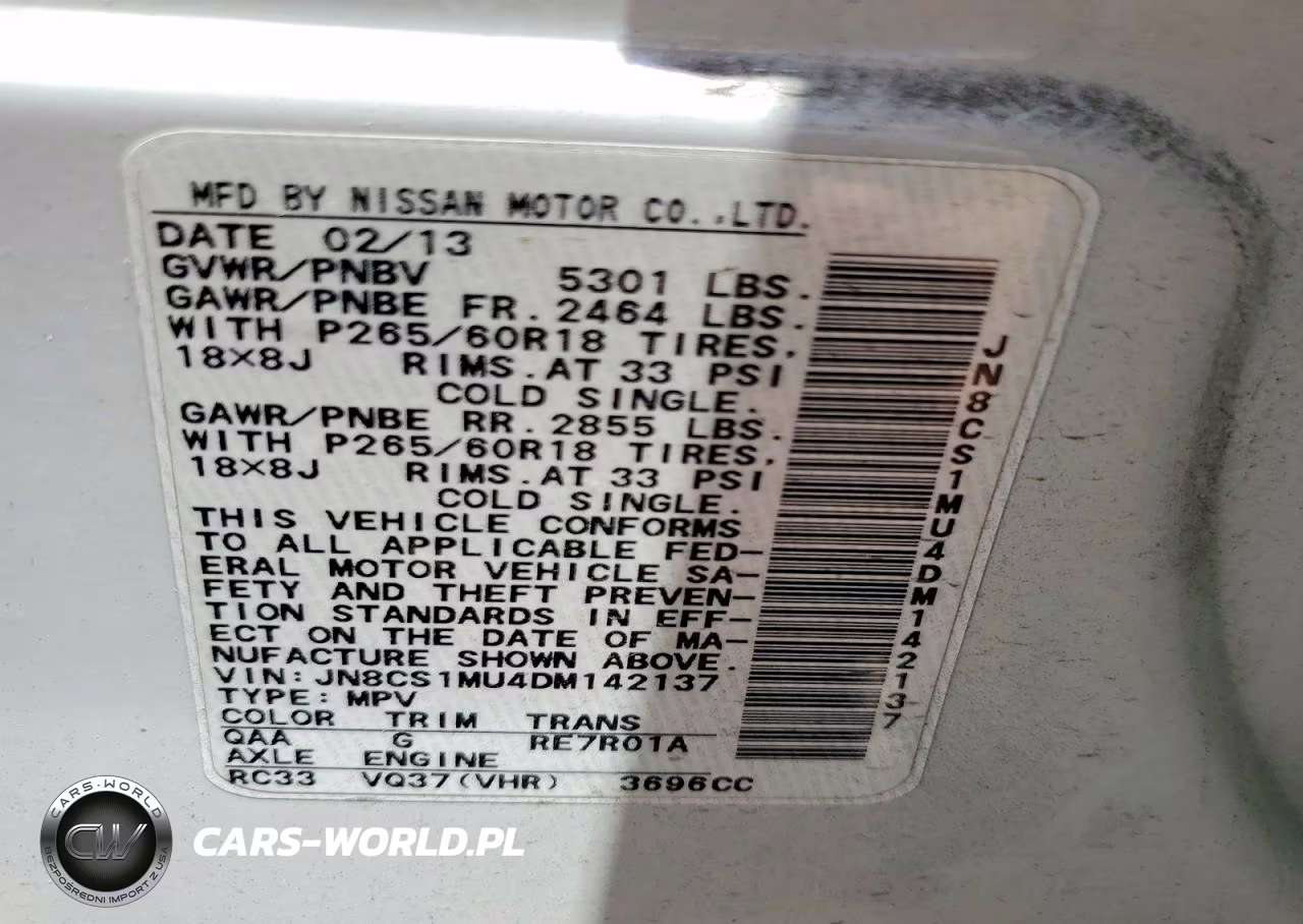 2013 Infiniti Fx37 Base VIN:JN8CS1MU4DM142137 - 13