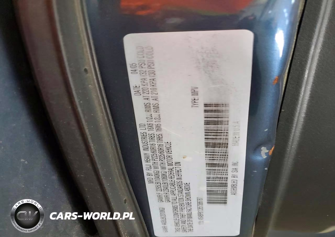 2005 Subaru Legacy Outback 2.5I VIN:4S4BP61C657386787 - 12
