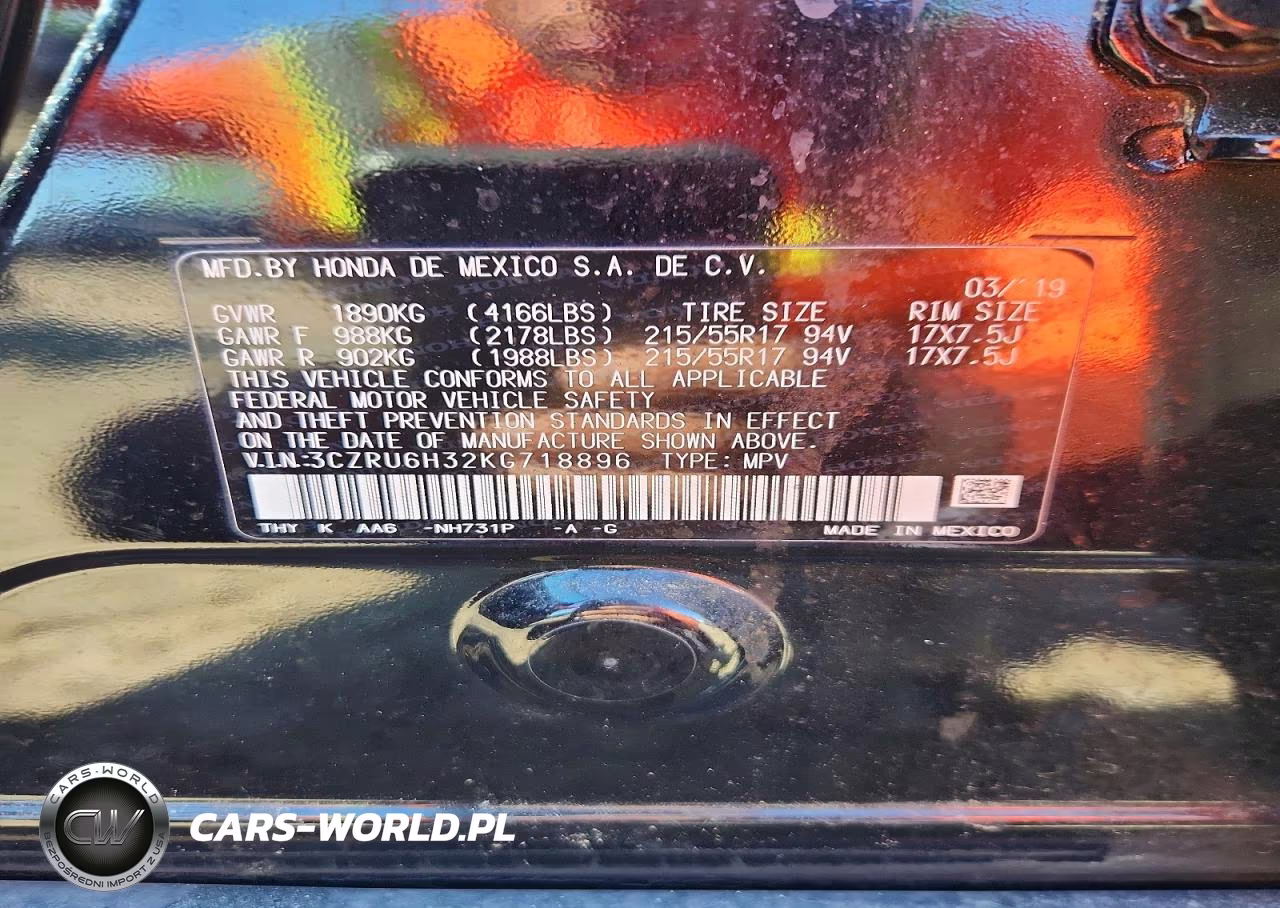 2019 Honda Hr-V Lx VIN:3CZRU6H32KG718896 - 13