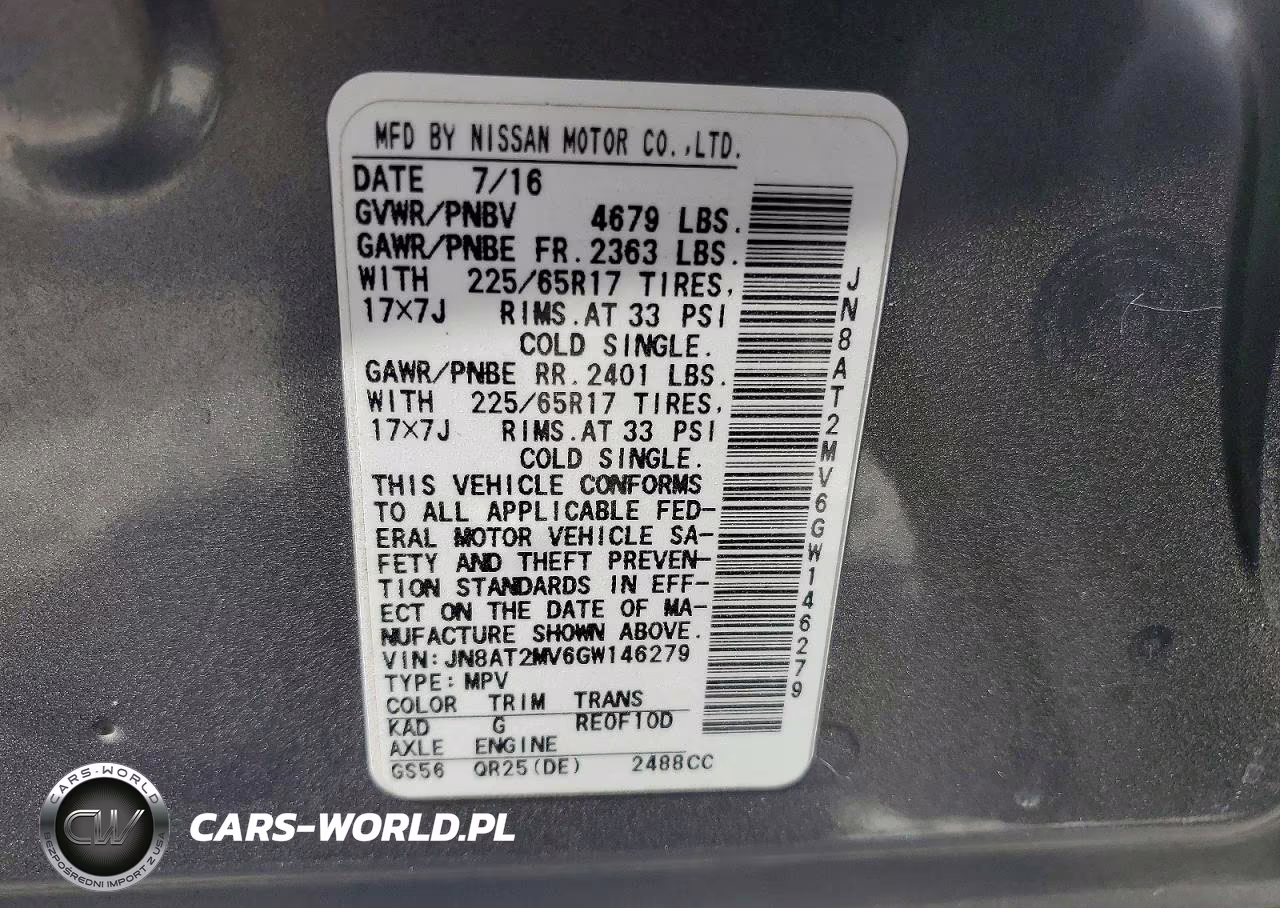 2016 Nissan Rogue S VIN:JN8AT2MV6GW146279 - 12