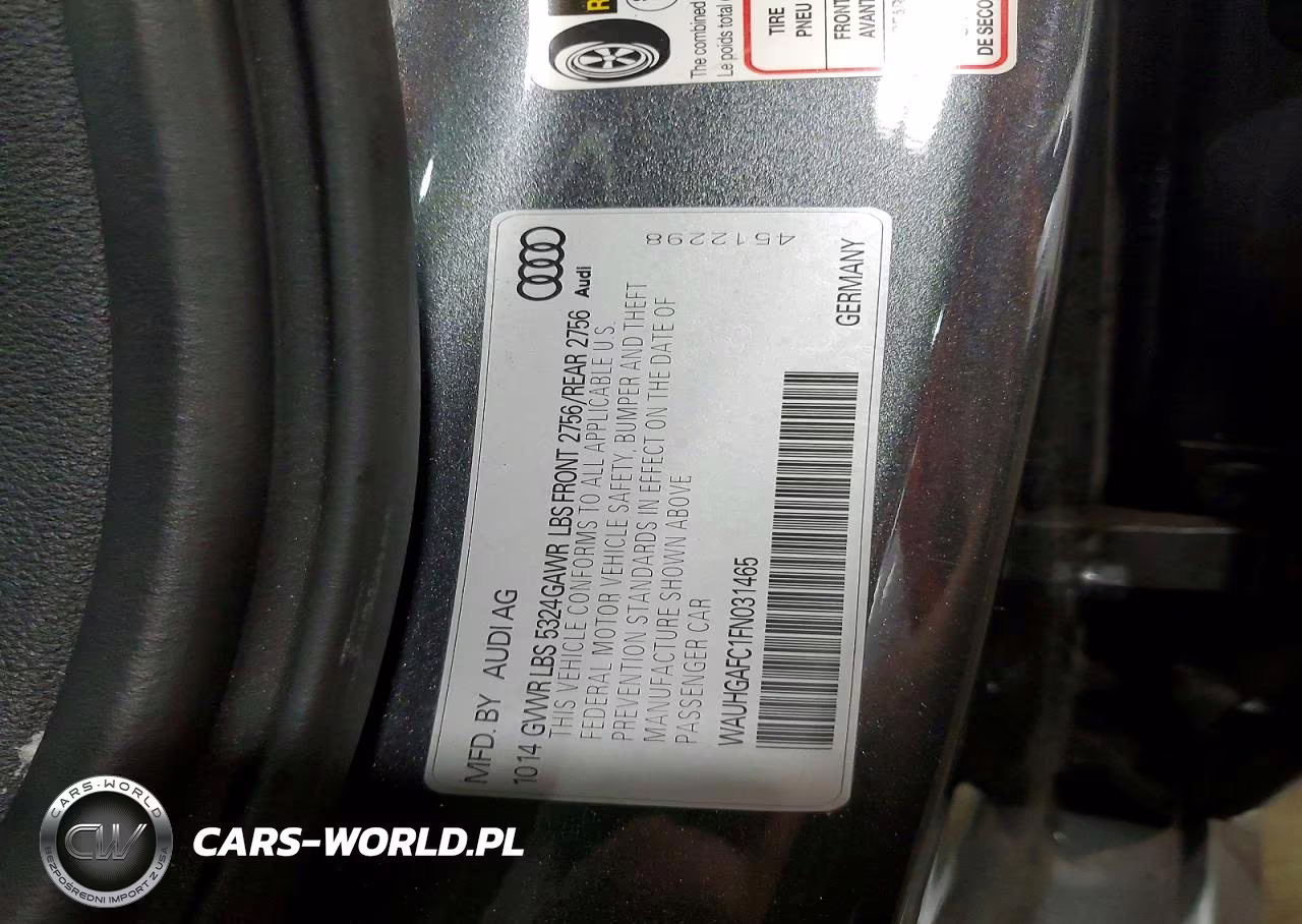 2015 Audi A6 Prestige VIN:WAUHGAFC1FN031465 - 12