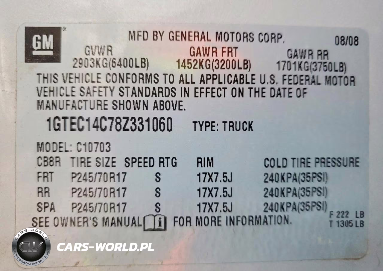 2008 GMC Sierra C1500 VIN:1GTEC14C78Z331060 - 12