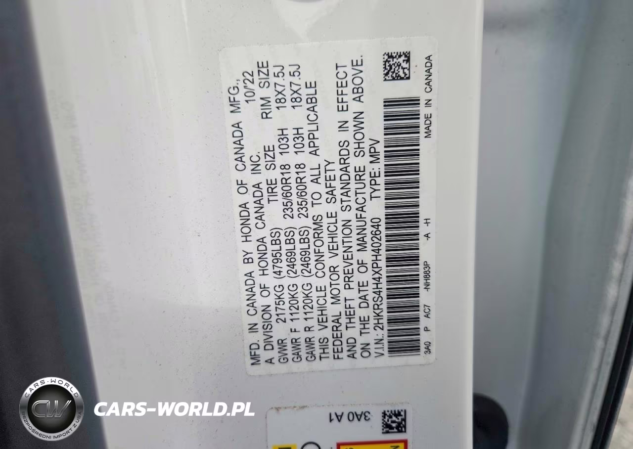 2023 Honda Cr-V Ex VIN:2HKRS4H4XPH402640 - 14