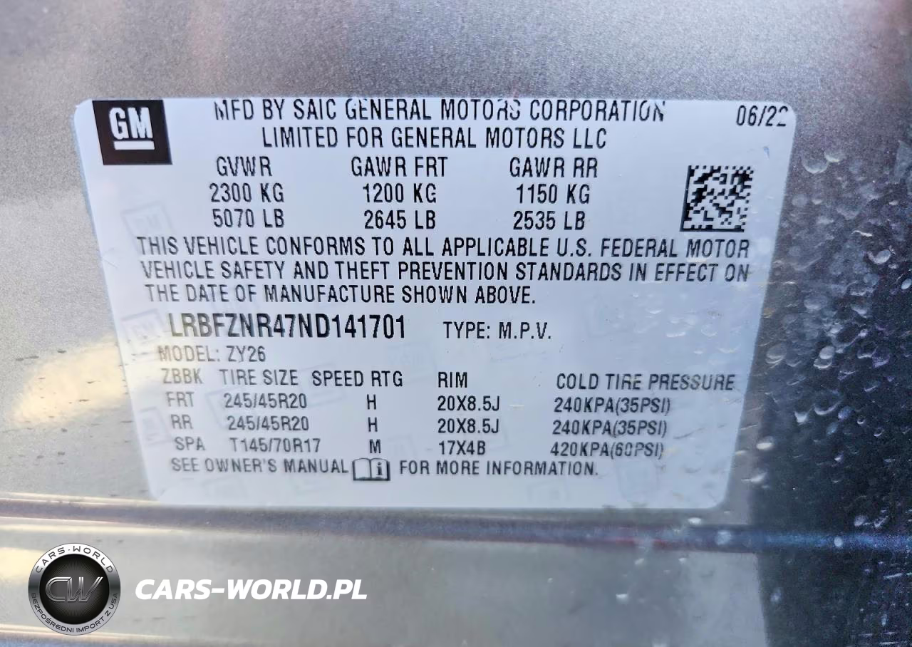 2022 Buick Envision VIN:LRBFZNR47ND141701 - 13