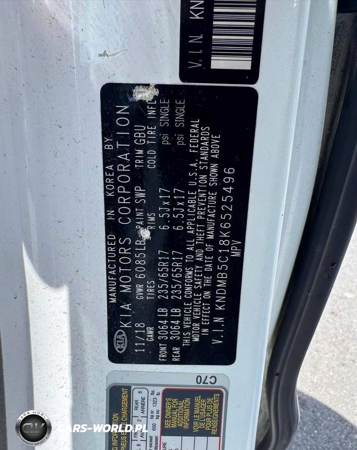 2019 Kia Sedona Lx VIN:KNDMB5C18K6525496 - 12