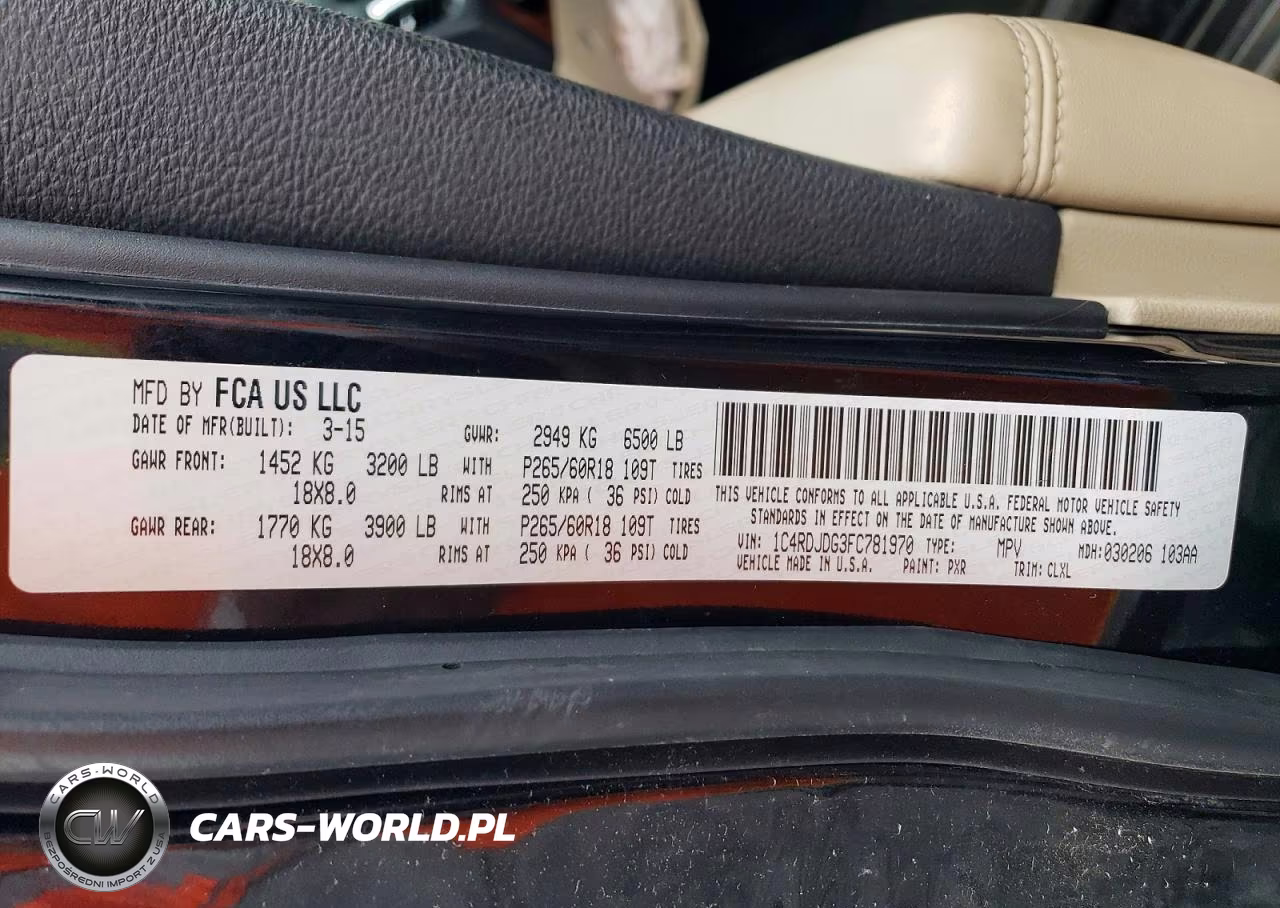 2015 Dodge Durango Limited VIN:1C4RDJDG3FC781970 - 13