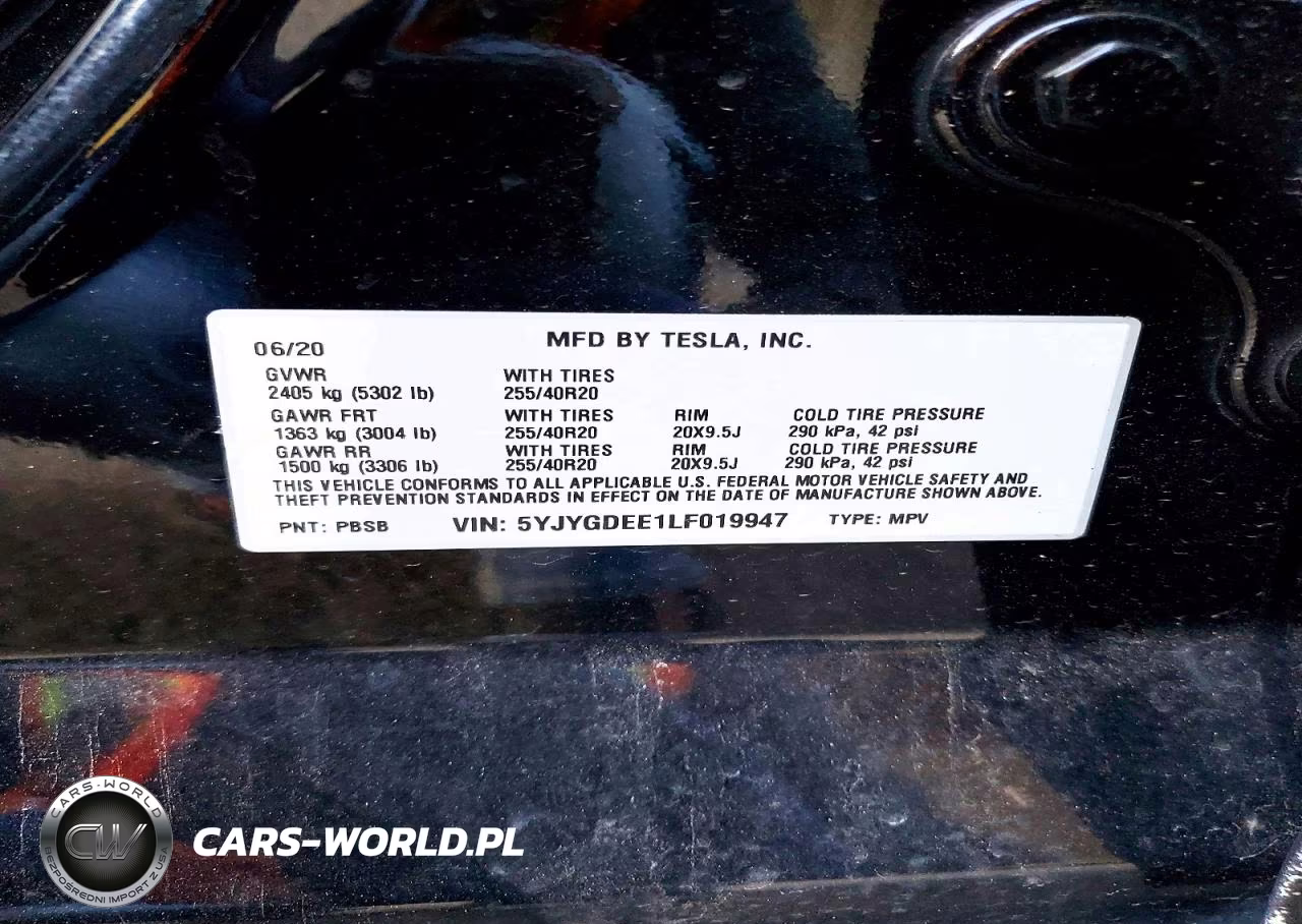 2020 Tesla Model Y VIN:5YJYGDEE1LF019947 - 12