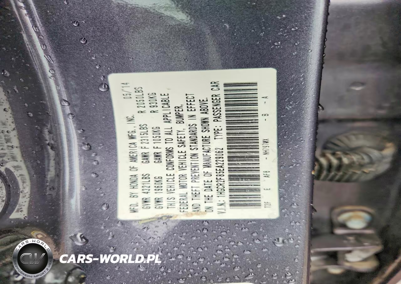 2014 Honda Accord Exl VIN:1HGCR2F85EA229062 - 12