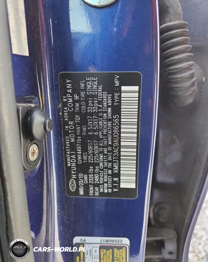 2010 Hyundai Tucson Gls VIN:KM8JT3AC9AU086565 - 13