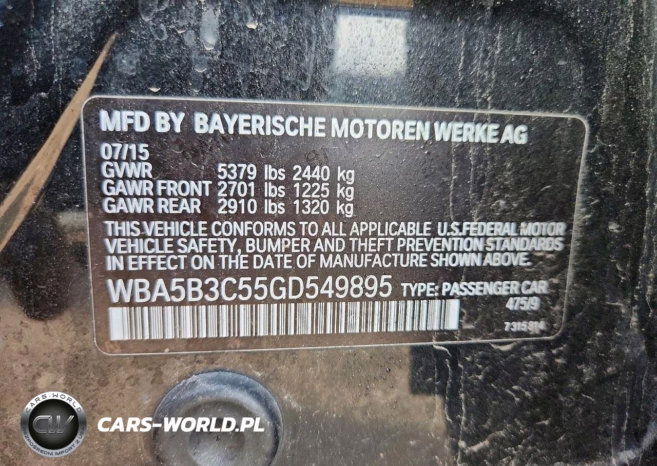 2016 BMW 535 Xi VIN:WBA5B3C55GD549895 - 12