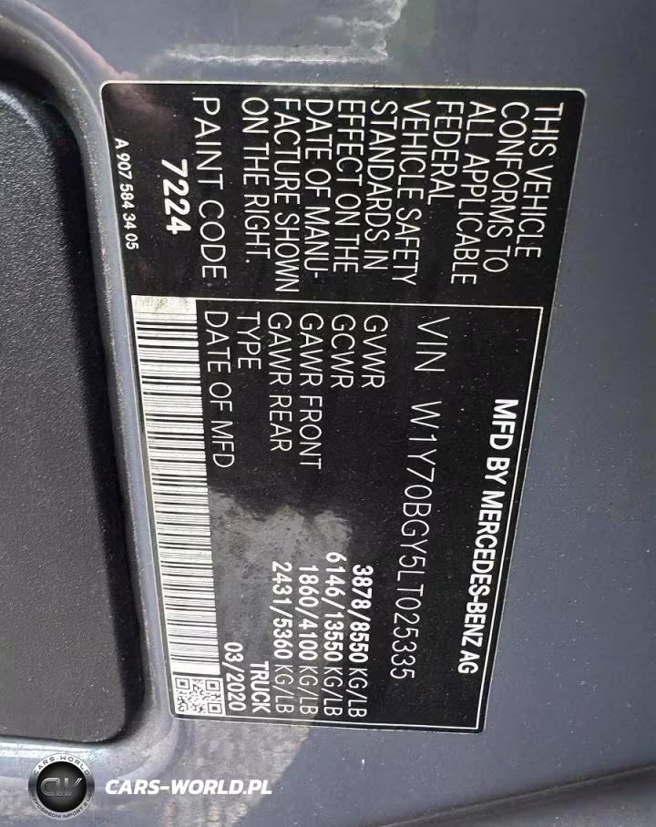 2020 Mercedes-Benz Sprinter 1500 VIN:W1Y70BGY5LT025335 - 10