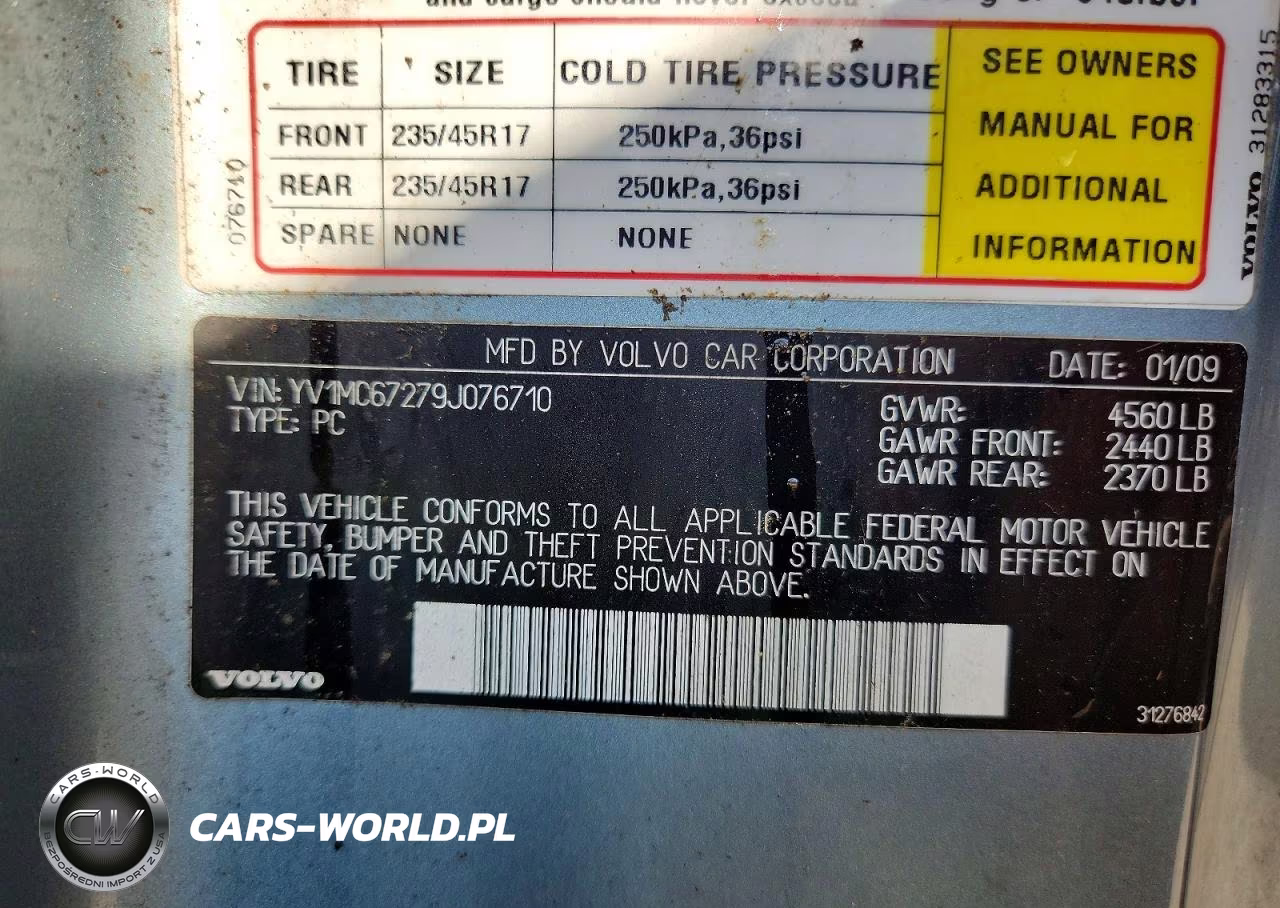 2009 Volvo C70 T5 VIN:YV1MC67279J076710 - 12