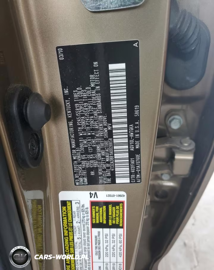 2010 Toyota Venza VIN:4T3ZA3BB1AU028858 - 13