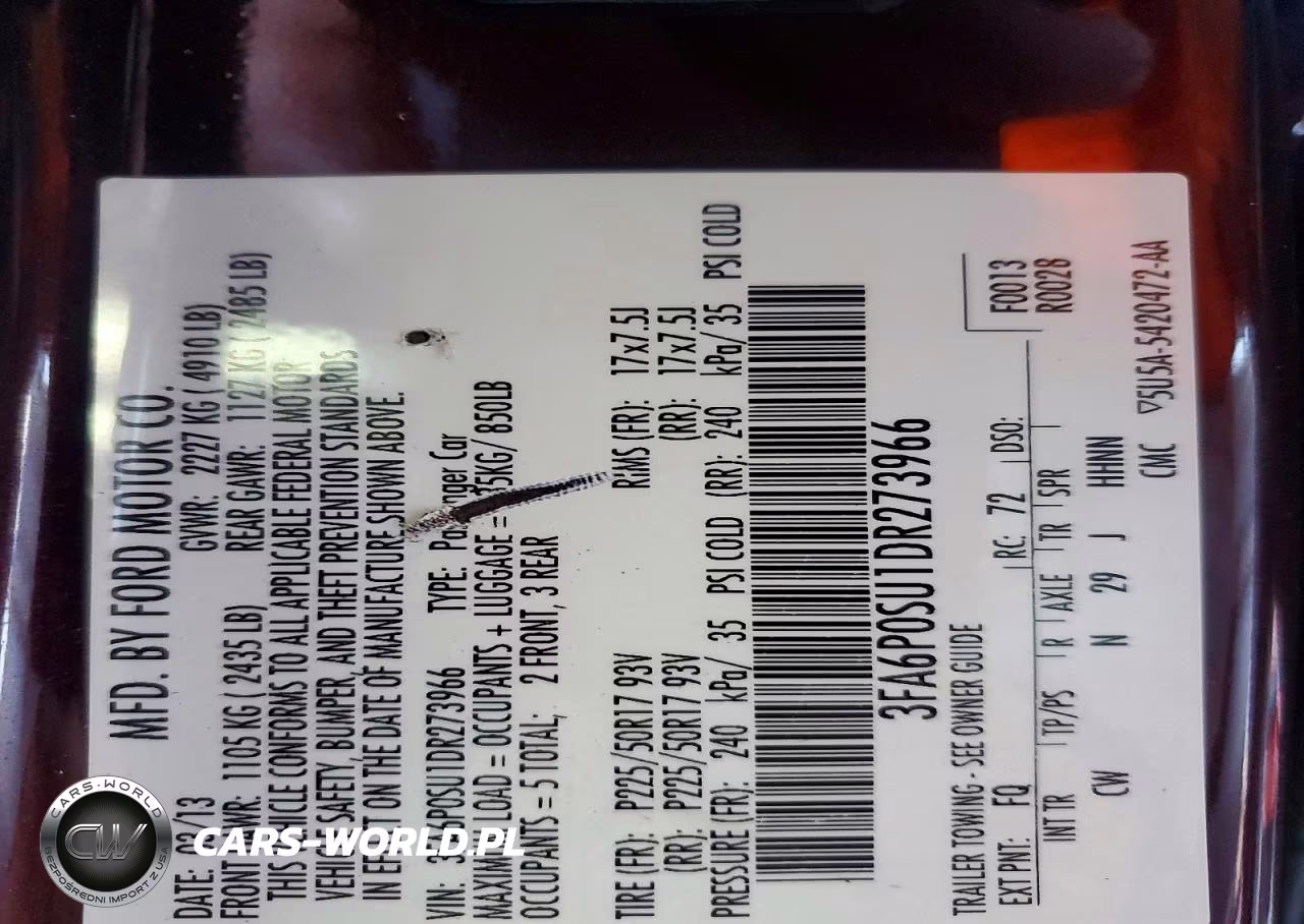 2013 Ford Fusion Titanium Phev VIN:3FA6P0SU1DR273966 - 12