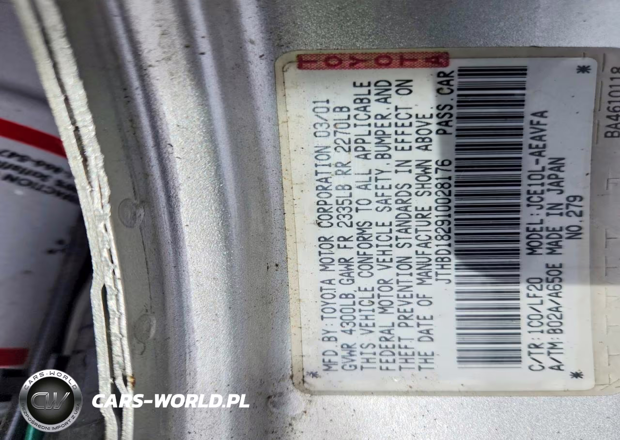 2001 Lexus Is 300 VIN:JTHBD182910028176 - 12