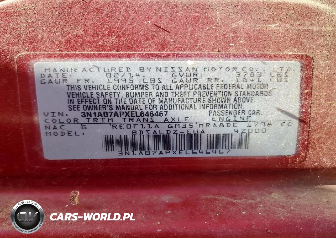 2014 Nissan Sentra Sv VIN:3N1AB7APXEL646467 - 12