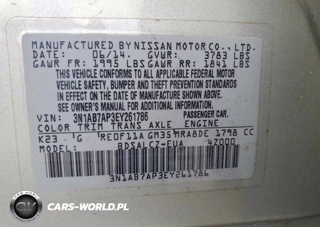 2014 Nissan Sentra S VIN:3N1AB7AP3EY261786 - 12