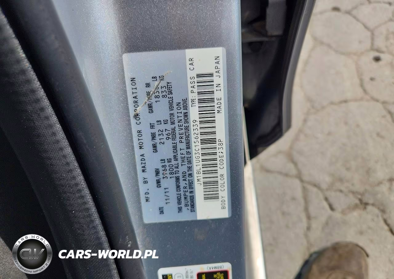 2012 Mazda 3 I VIN:JM1BL1UG3C1562339 - 12