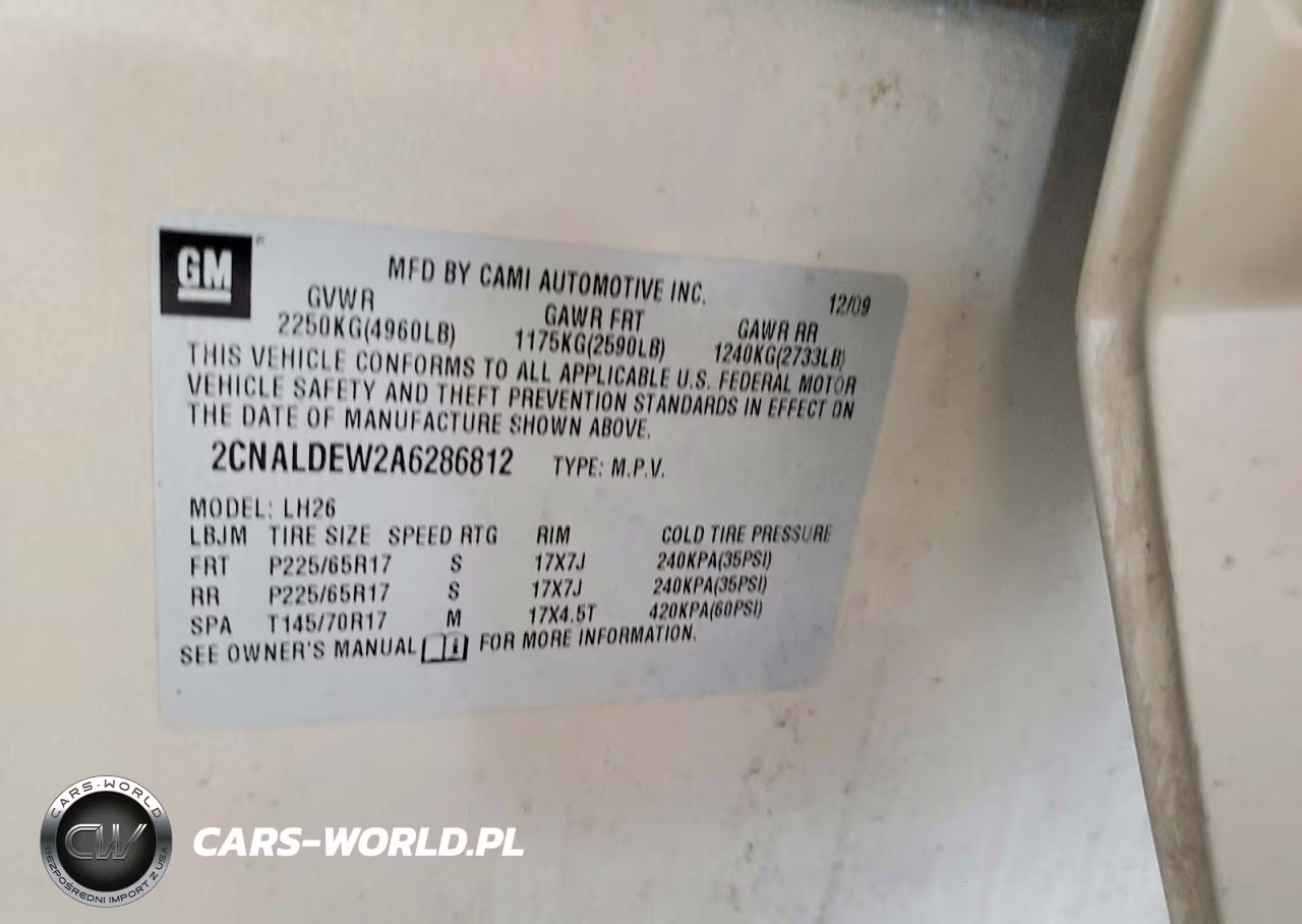 2010 Chevrolet Equinox Lt1 Awd VIN:2CNALDEW2A6286812 - 13