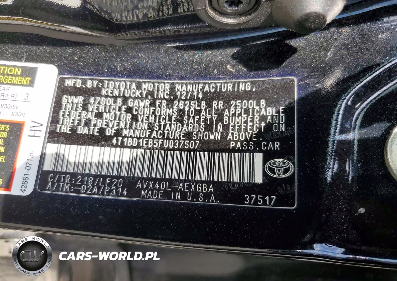 2015 Toyota Avalon Hybrid Xle Premium VIN:4T1BD1EB5FU037507 - 12