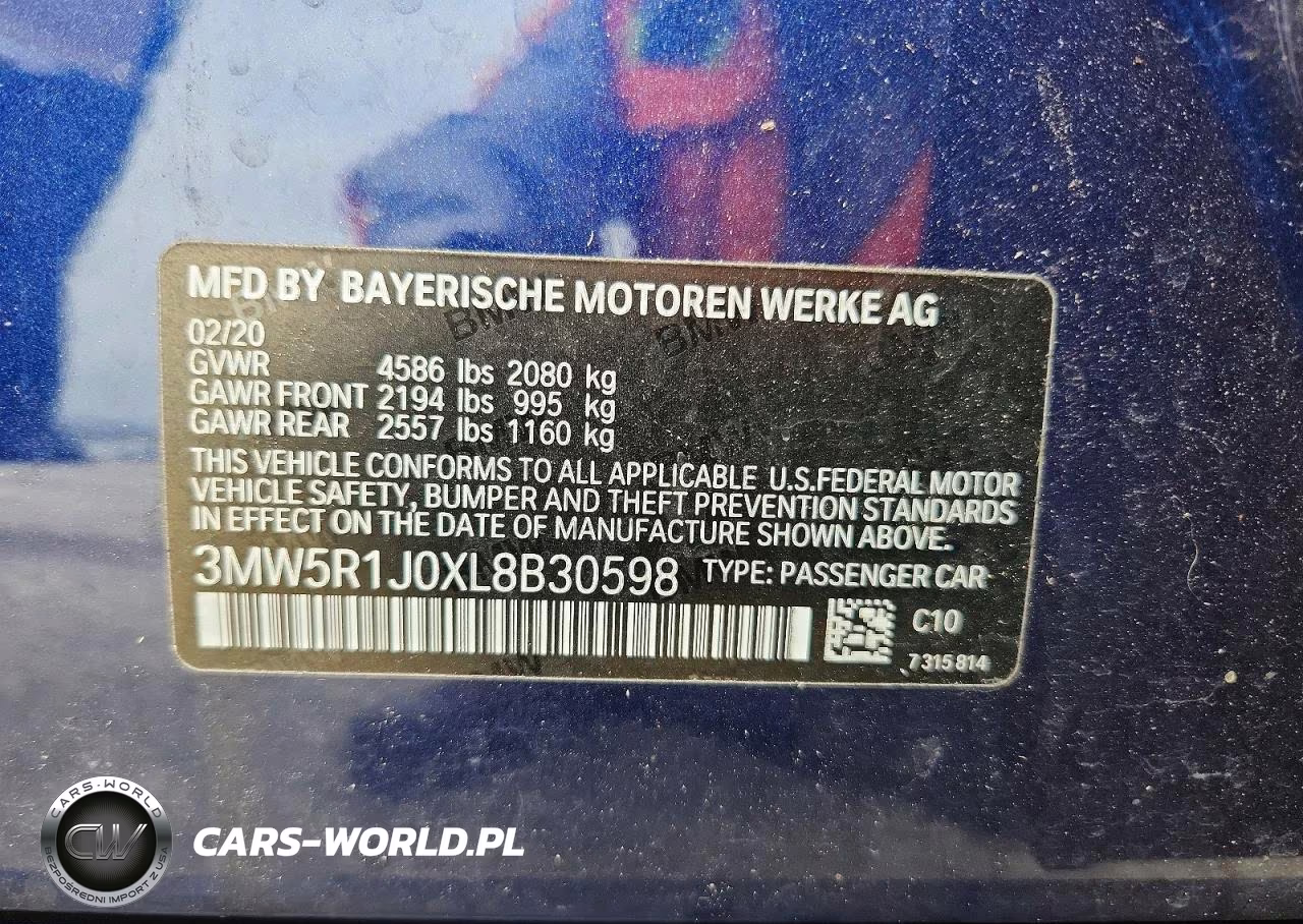 2020 BMW 330I VIN:3MW5R1J0XL8B30598 - 13