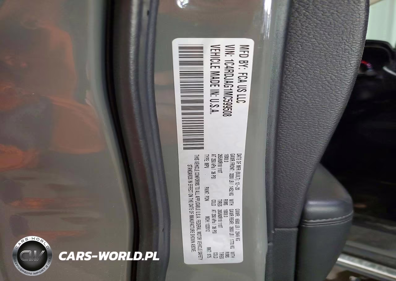 2021 Dodge Durango VIN:1C4RDJAG1MC599508 - 14