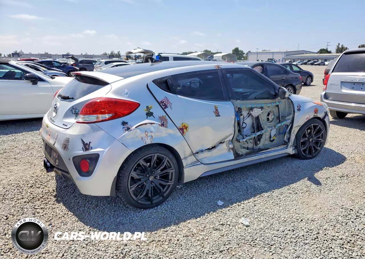 2014 Hyundai Veloster Turbo VIN:KMHTC6AE8EU203912 - 3