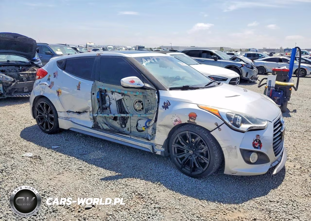 2014 Hyundai Veloster Turbo VIN:KMHTC6AE8EU203912 - 4