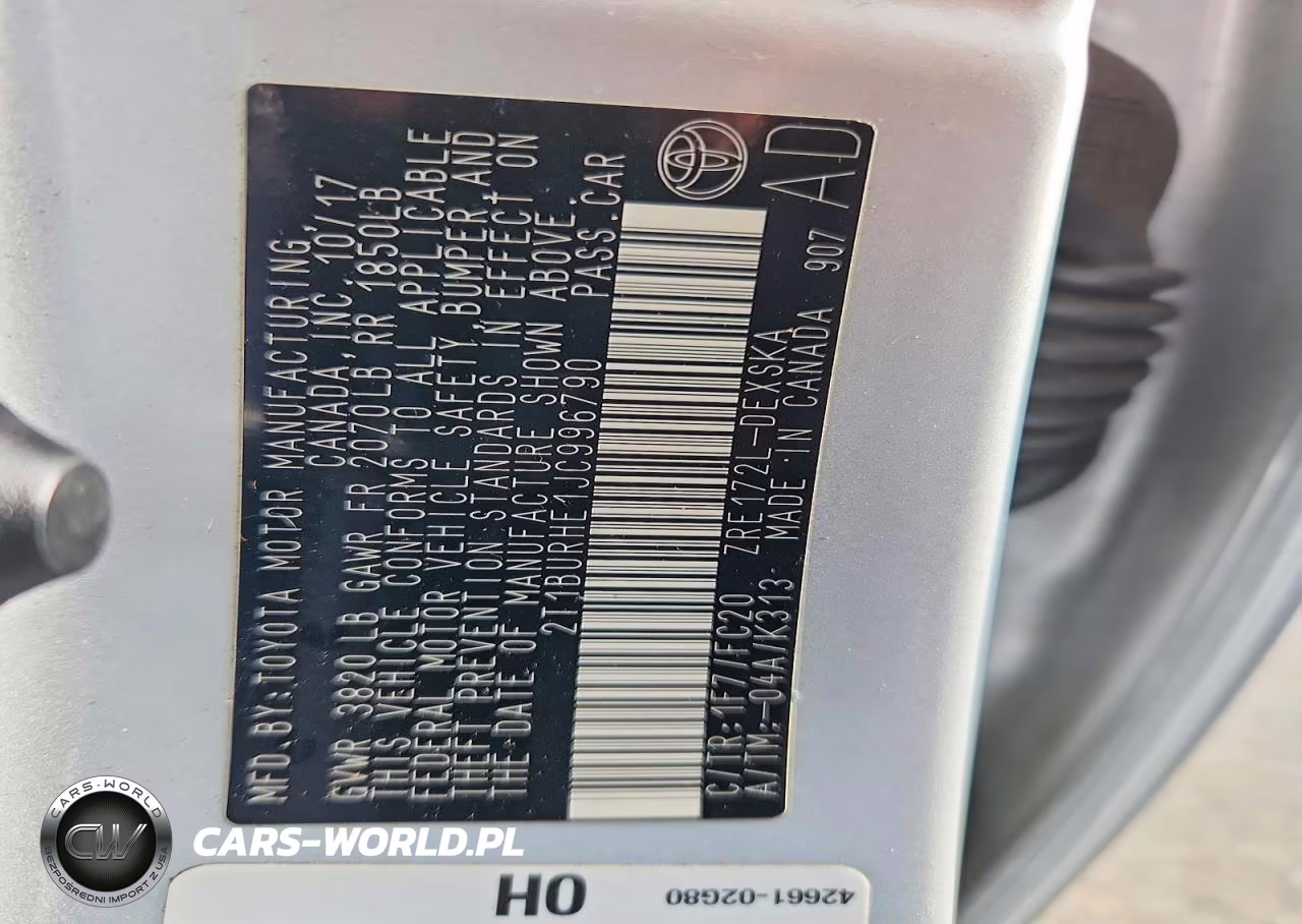2018 Toyota Corolla Se VIN:2T1BURHE1JC996790 - 12