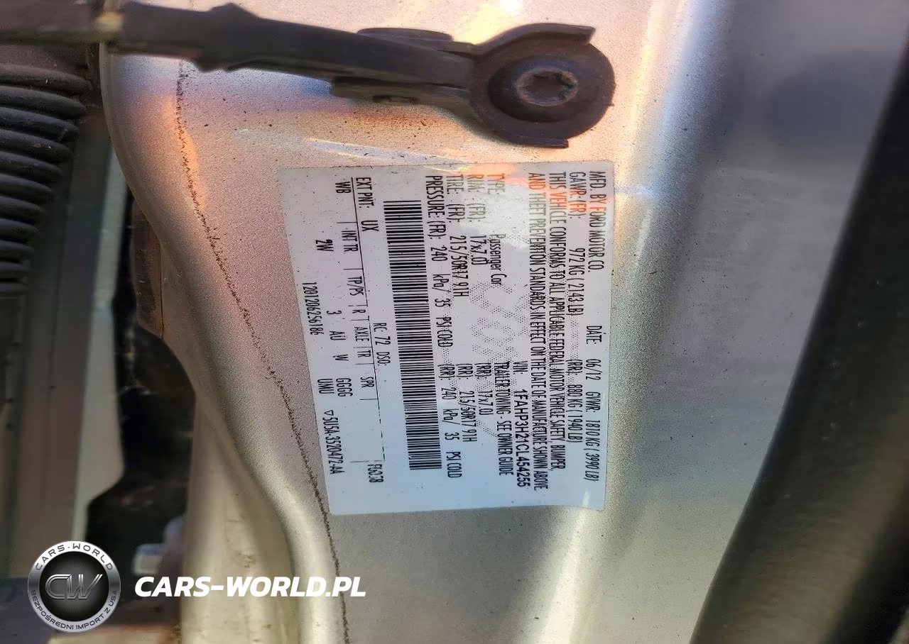 2012 Ford Focus Sel VIN:1FAHP3H21CL454255 - 12