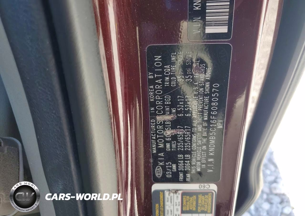 2015 Kia Sedona Lx VIN:KNDMB5C16F6080570 - 13