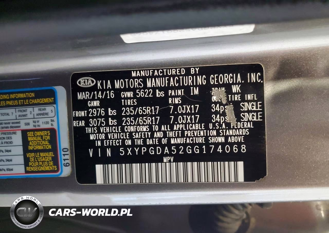 2016 Kia Sorento Lx V6 VIN:5XYPGDA52GG174068 - 14