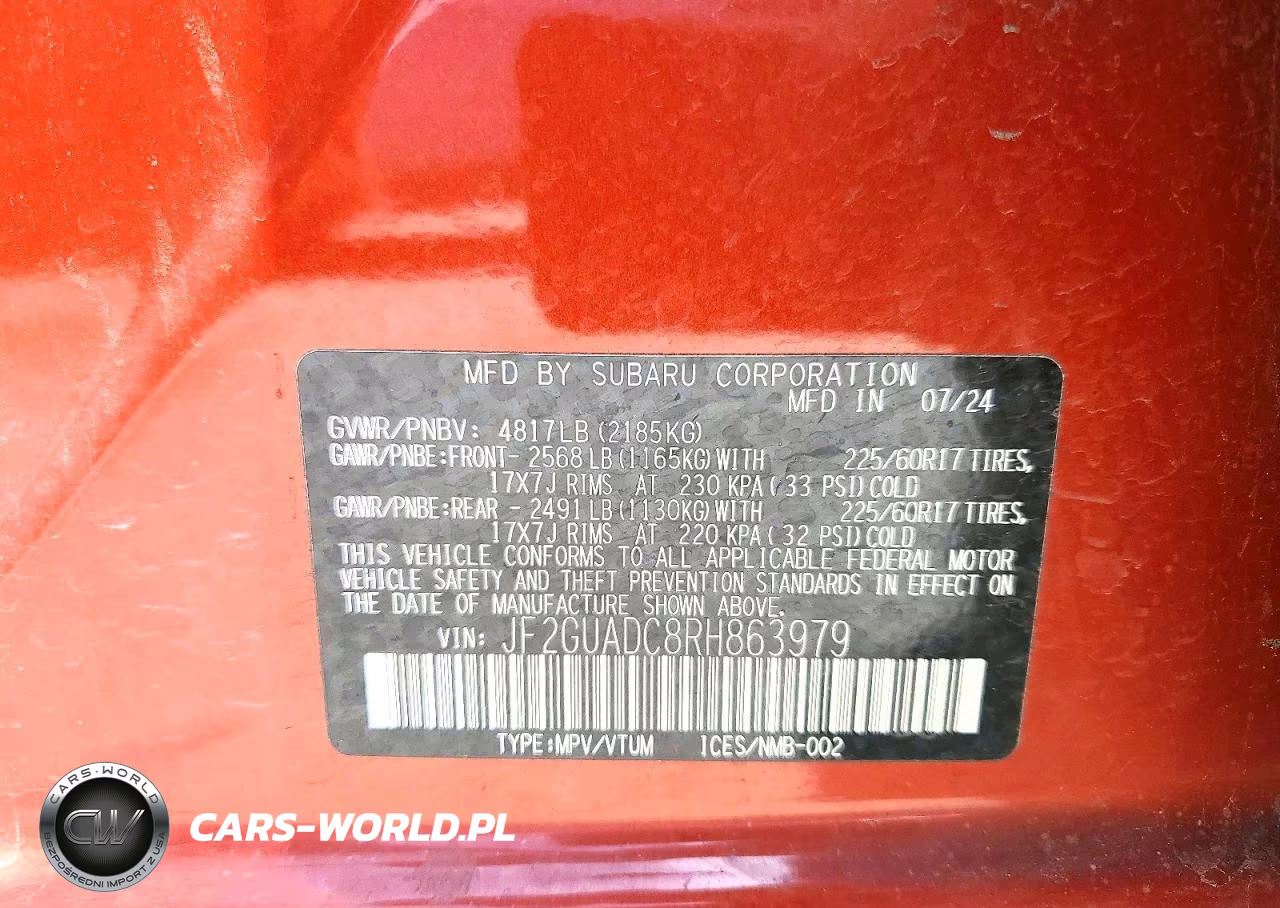2024 Subaru Crosstrek Premium VIN:JF2GUADC8RH863979 - 12